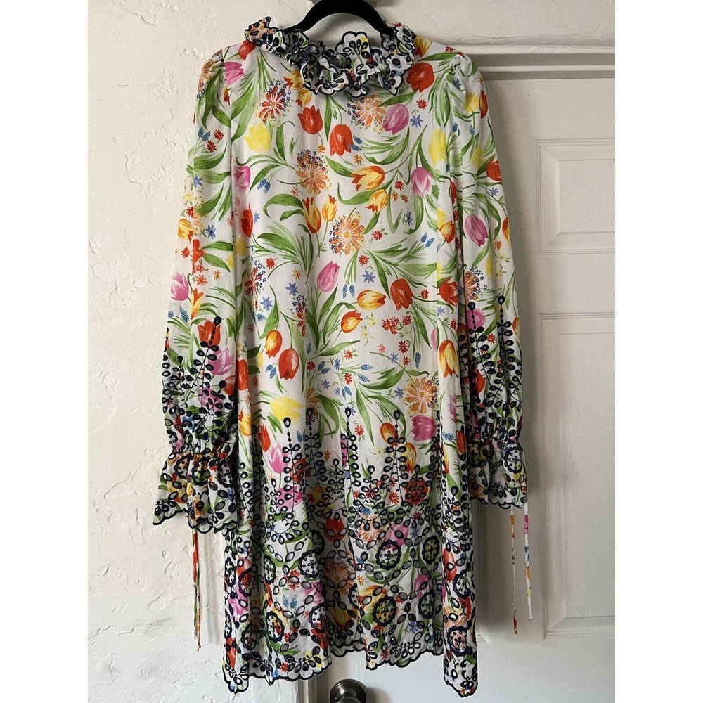 NWT Molly Moorkamp 12 Delphine Embroidered Statement Shift Dress